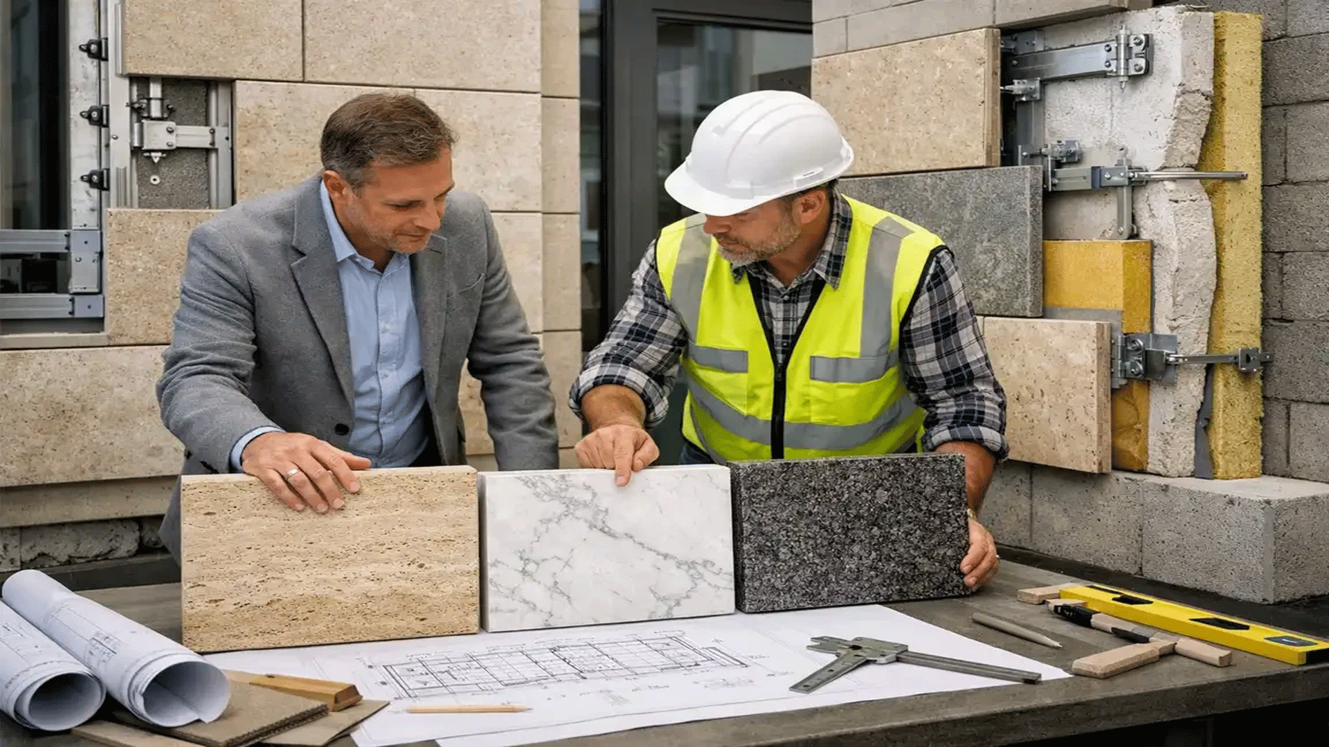 روش نصب سنگ ساختمانی